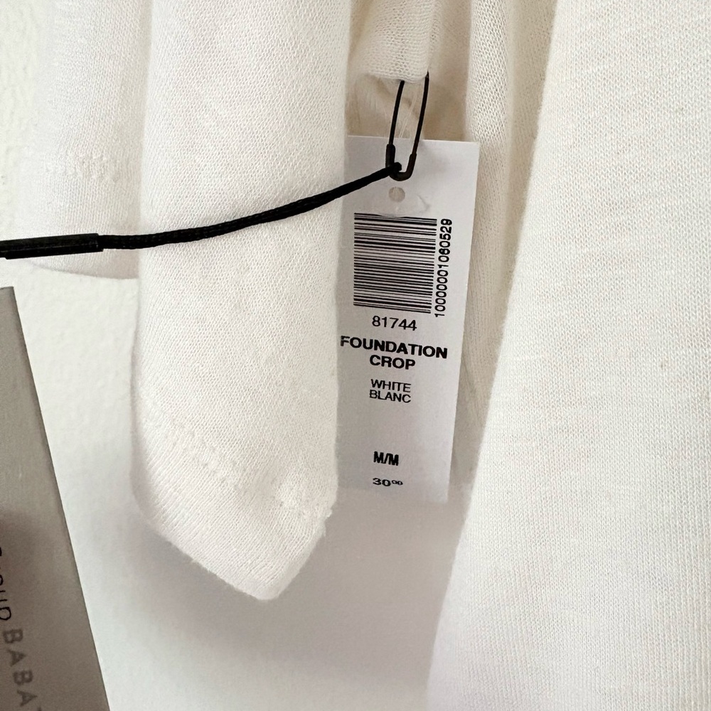 Babaton The Group NEW Foundation Relaxed Crop Top in White Size Medium - Picture 6 of 8